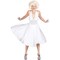 Screen Goddess Costume Women Large White Lycra Flared Skirt Dress